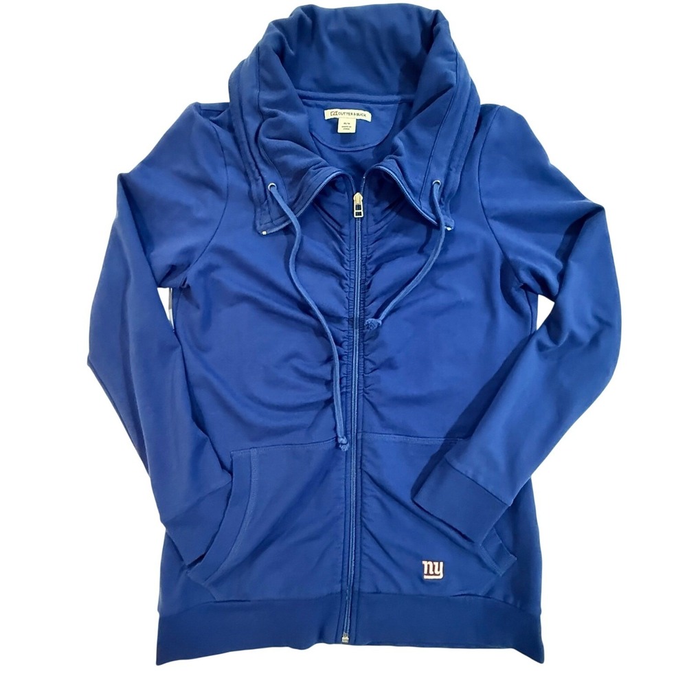 NY Giants Cutter & Buck Blue Jacket Lightweight Ladies Size Medium (129)